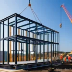 모듈러 주택의 장점과 미래 전망 - **Image Prompt 1: The Precision of Modular Home Construction**
    "A vibrant, dynamic image showcas...