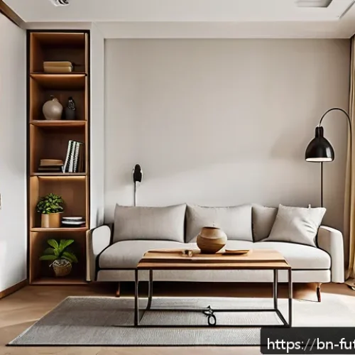 주거 공간에서의 공간 이용 최적화 - A modern small apartment interior showcasing multifunctional furniture designed for space-saving: a ...